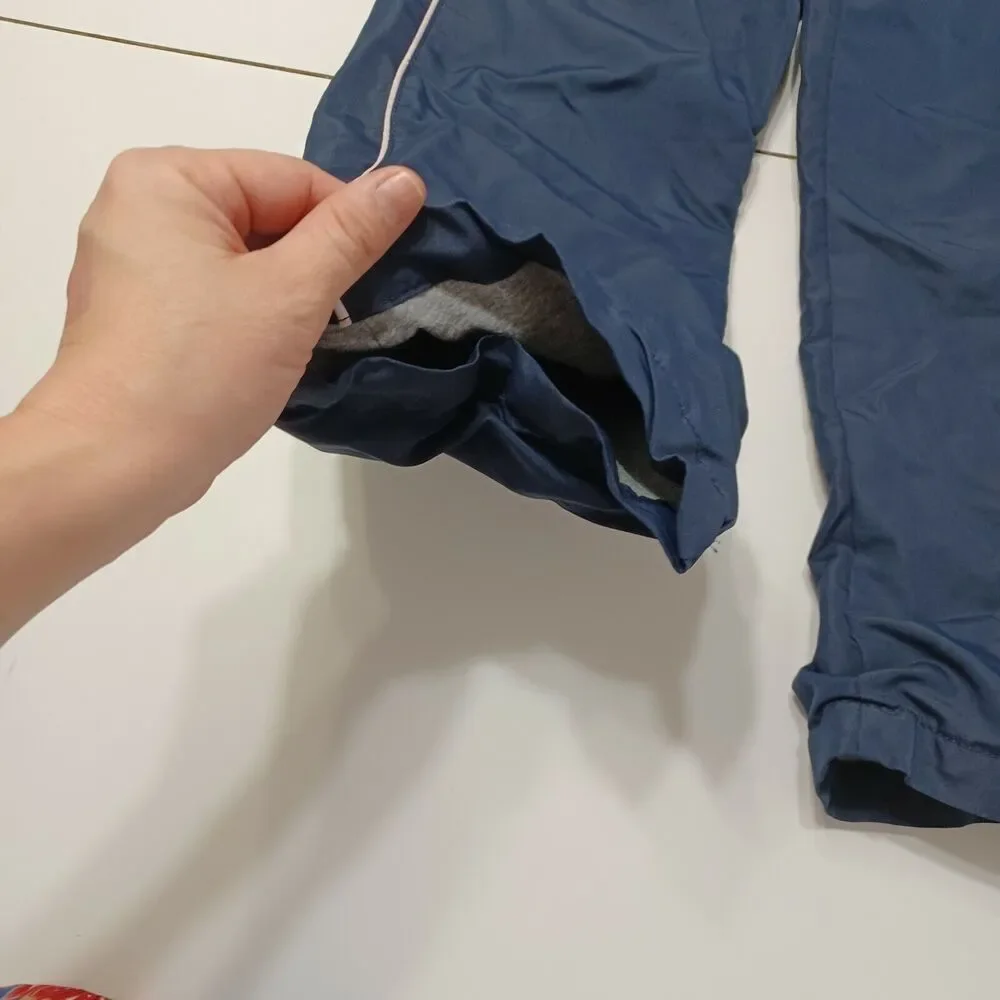 Chilrens Place Boy 7/8 Track Pants Blue White Striped Side Elastic Waist Pull On